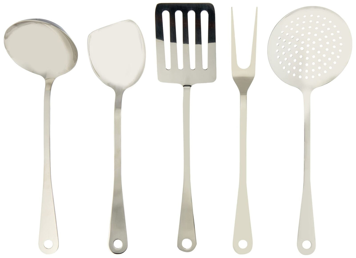 Alessi, Polished Five-Pieces Set, Silver