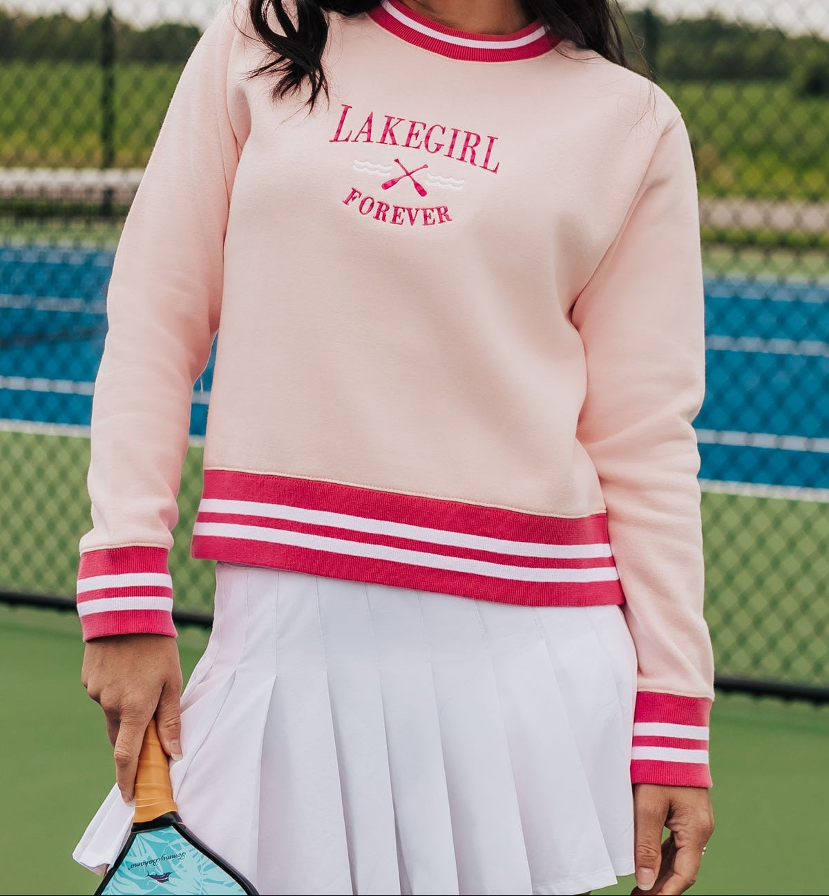 Lakegirl “Forever” Crewneck Sweatshirt – Blush Pink